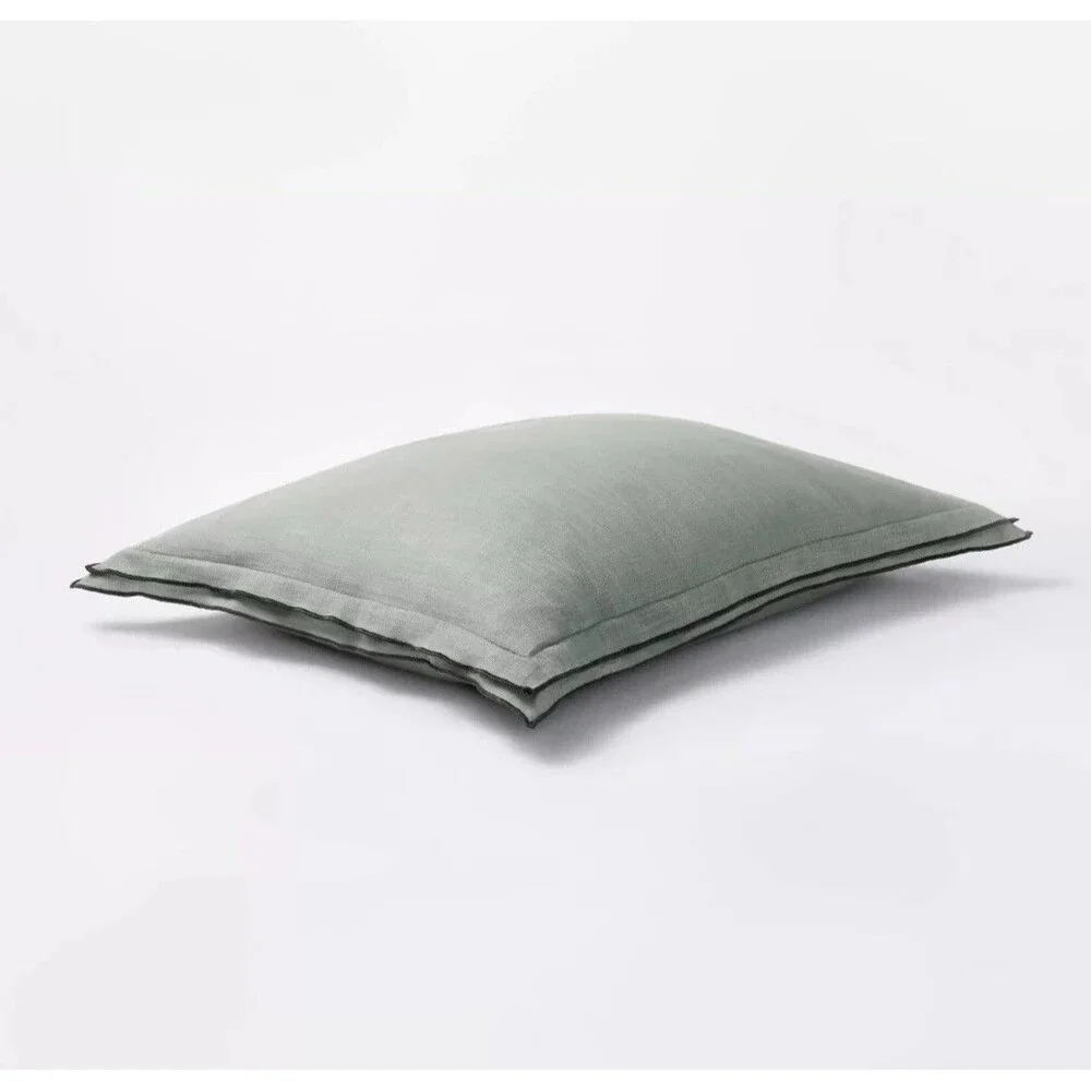 California King Double Flange Merrow Stitch Duvet Cover & Sham Set Light NEW